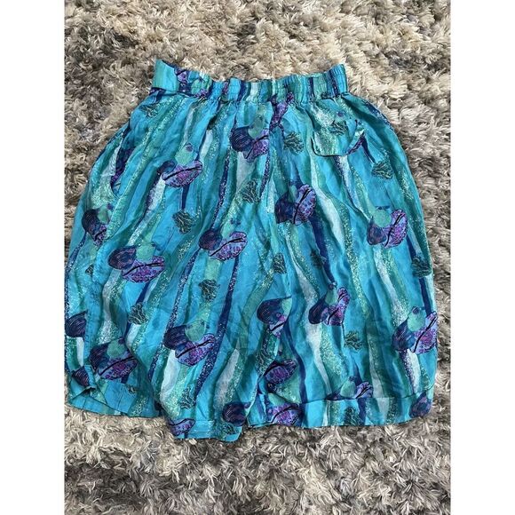 Restless Petites Blue Nautical Ocean Theme Silk Outfit Size Small - Picture 5 of 5